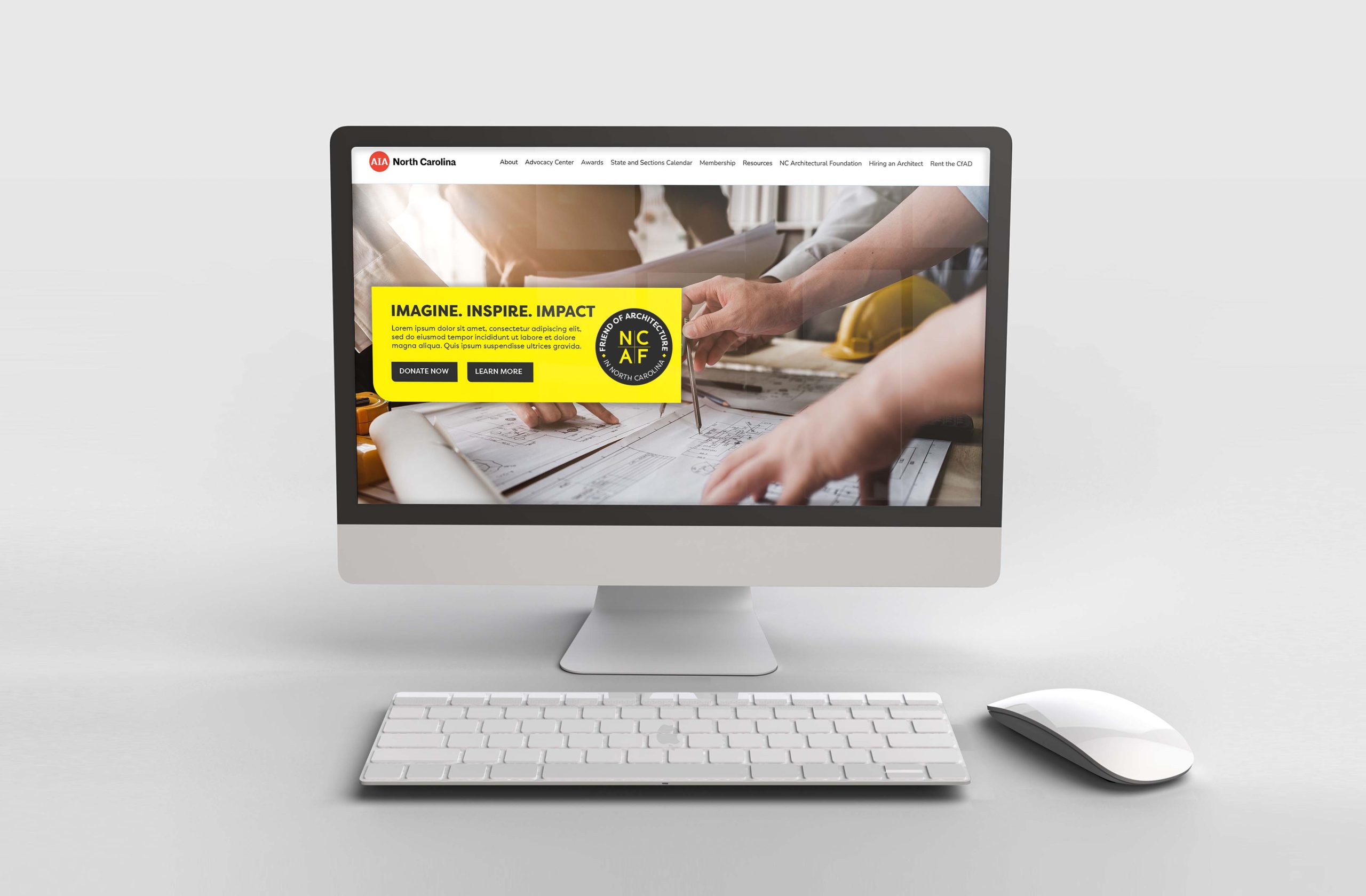 North Carolina Architectural Foundation Website Mockup